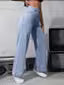 ICE BLUE DENIM WIDE LEG JEANS