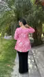 Baby Pink Anarkali v-neck Top