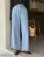 ICE BLUE DENIM WIDE LEG DENIM JEANS