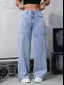 ICE BLUE DENIM WIDE LEG JEANS