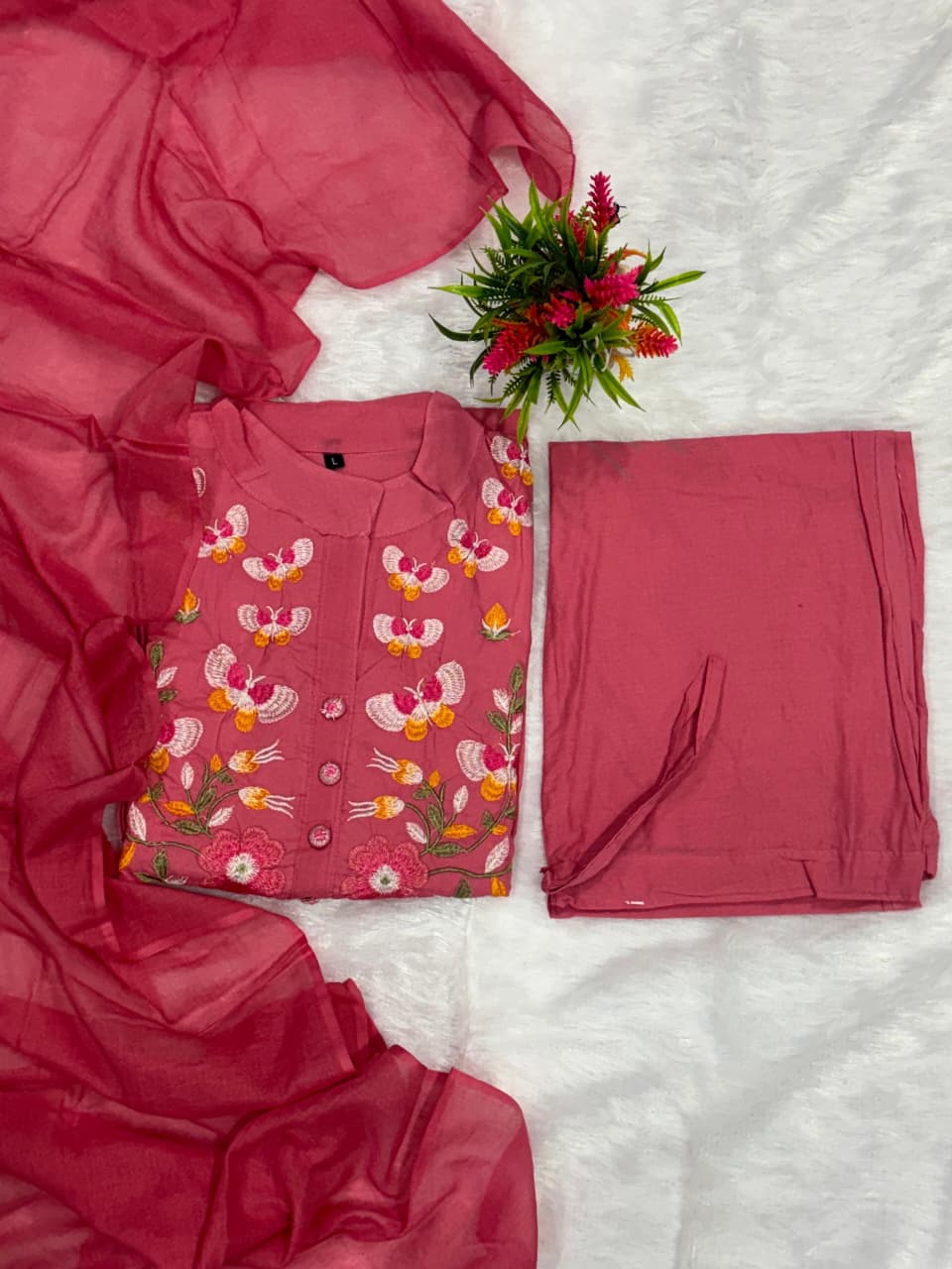 Heavy Embroidered Cotton Suit Set | Premium Mal Cotton Collection