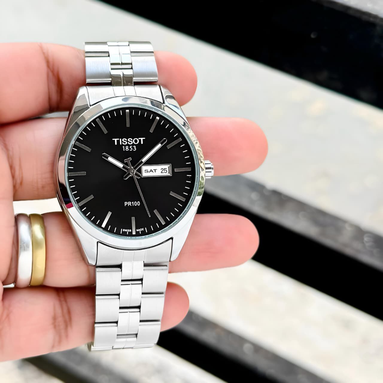 Tissot PR 100 Day & Date – Premium Men’s Watch | 41mm | Stainless Steel | With Brand Box