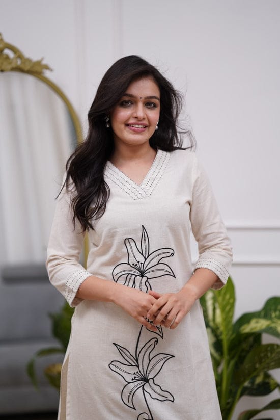 New Arrival | Premium Cotton Flex Embroidered Straight Kurta & Pant Set
