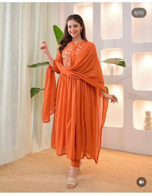 Heavy Embroidered Cotton Suit Set | Premium Mal Cotton Collection