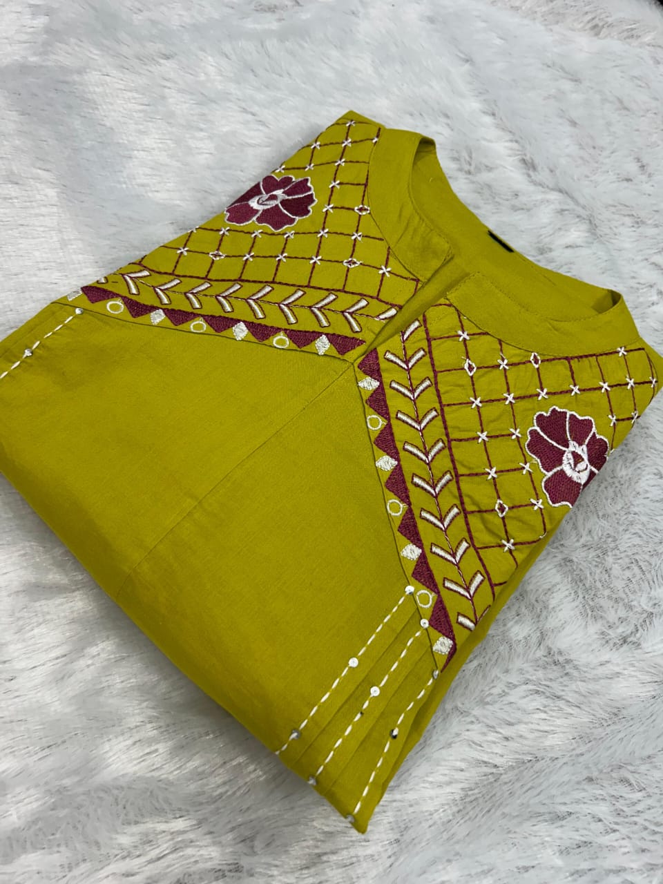 New Launch: Premium A-Line Cotton Kurta Pant Dupatta Set