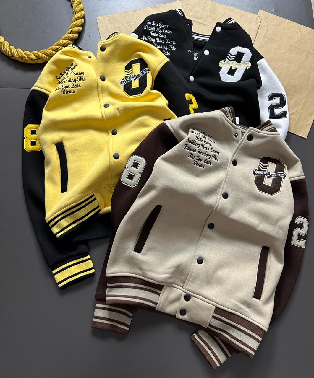 Imported Varsity Jacket ā Premium 3-Thread Cotton Fleece