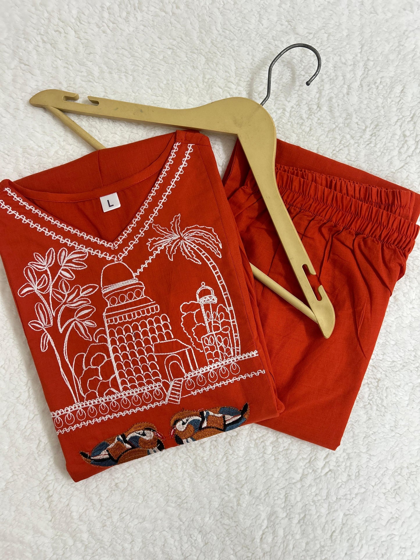 Premium Cotton Embroidered Co-Ord Set | Kurta & Pant | Everyday Comfort & Style