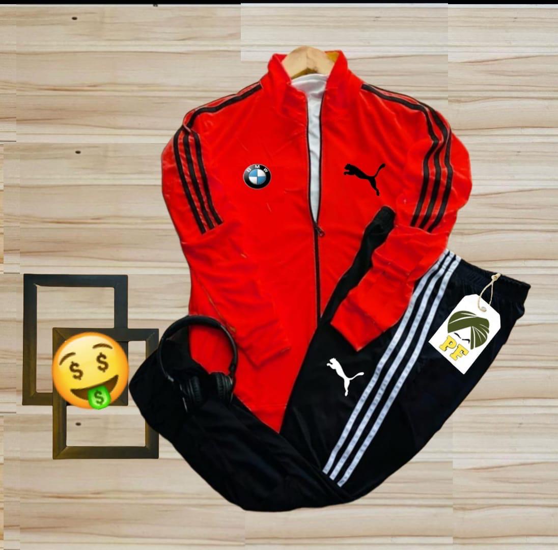 Bon Zipper Tracksuit – Lycra Dryfit | M–XXL | Gym & Running Wear