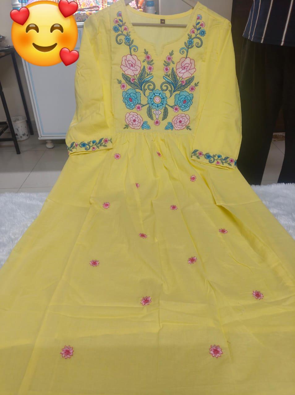 Premium Pastel Cotton Suit Set | Heavy Multicolor Embroidery with Chinnon Crush Dupatta
