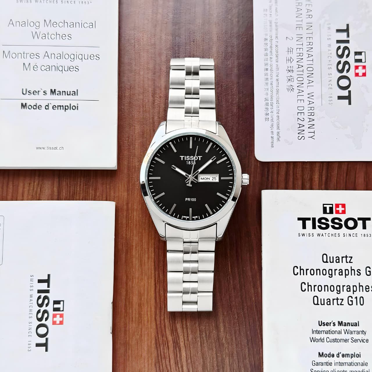Tissot PR 100 Day & Date – Premium Men’s Watch | 41mm | Stainless Steel | With Brand Box