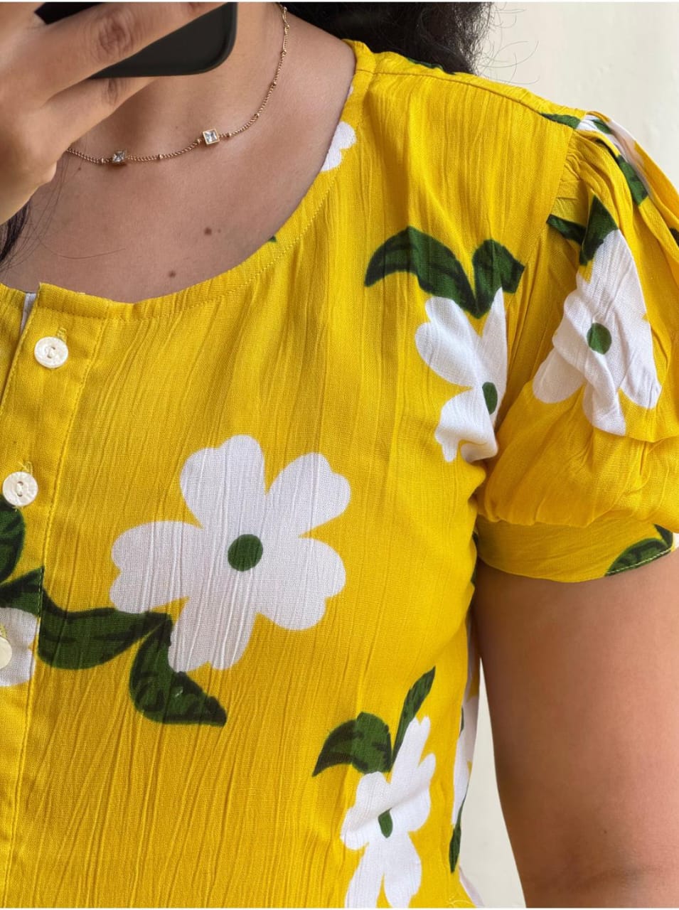 Beautiful Ikkat Print Cotton Middy Gown | Full Flair Summer Dress