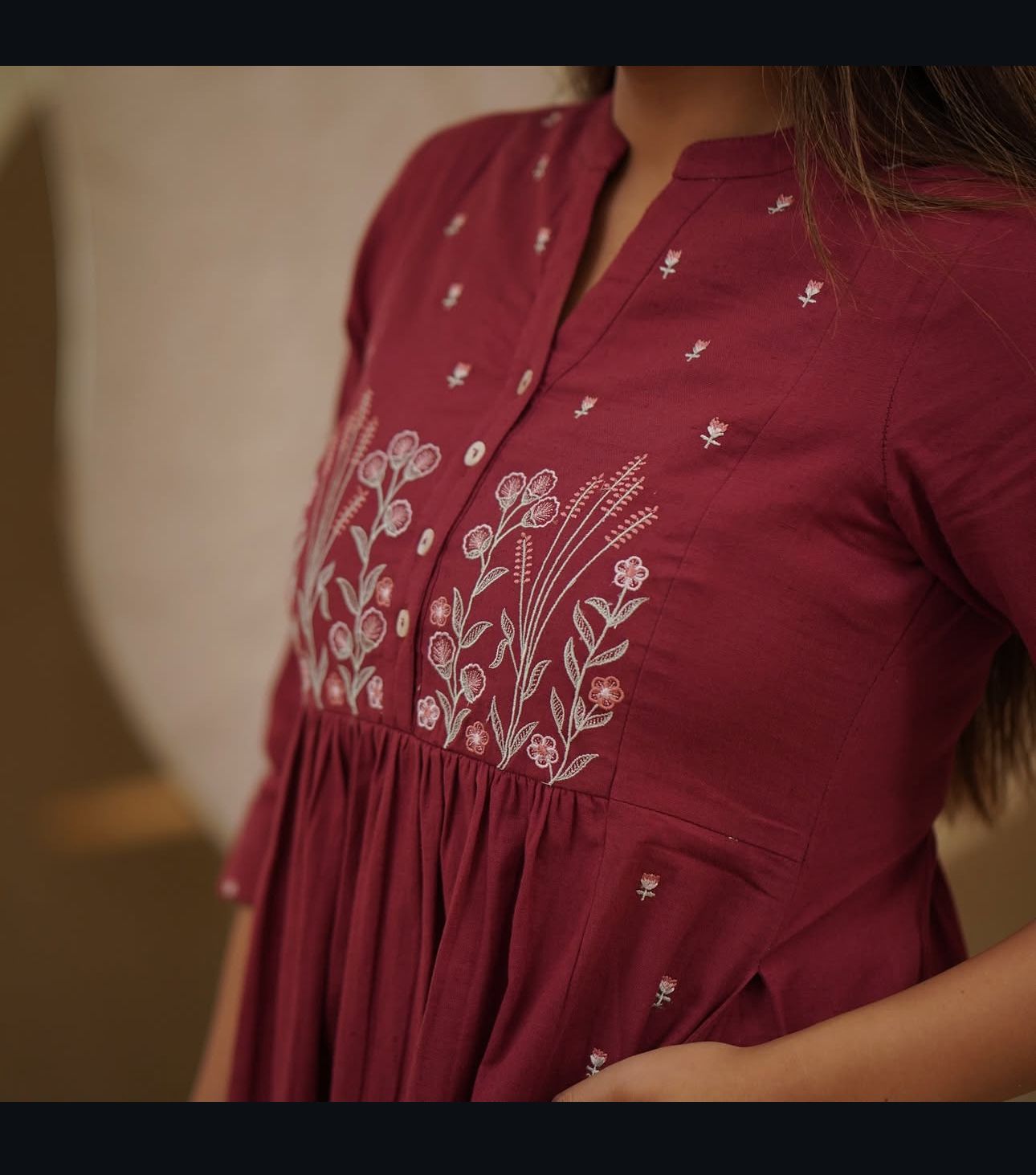 Festive Kurti Pant Set for Gorgeous Ladies | Cotton with Heavy Embroidery