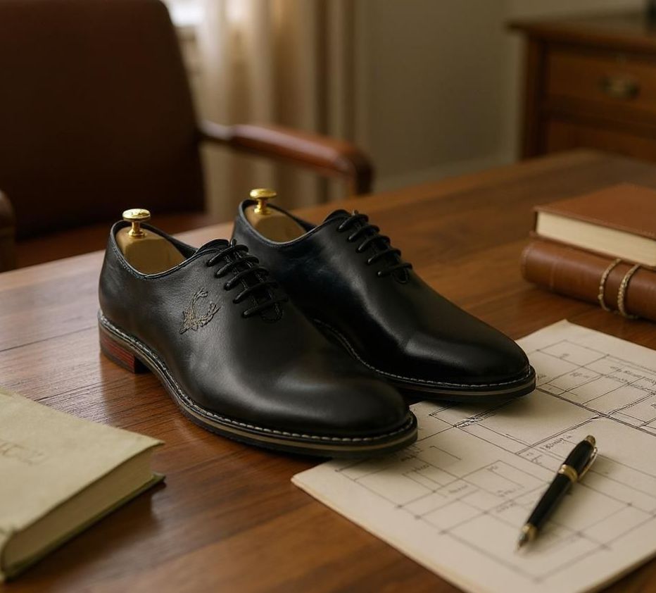 Allen Solly Formal Derby Shoes – Black | Genuine TPR Sole