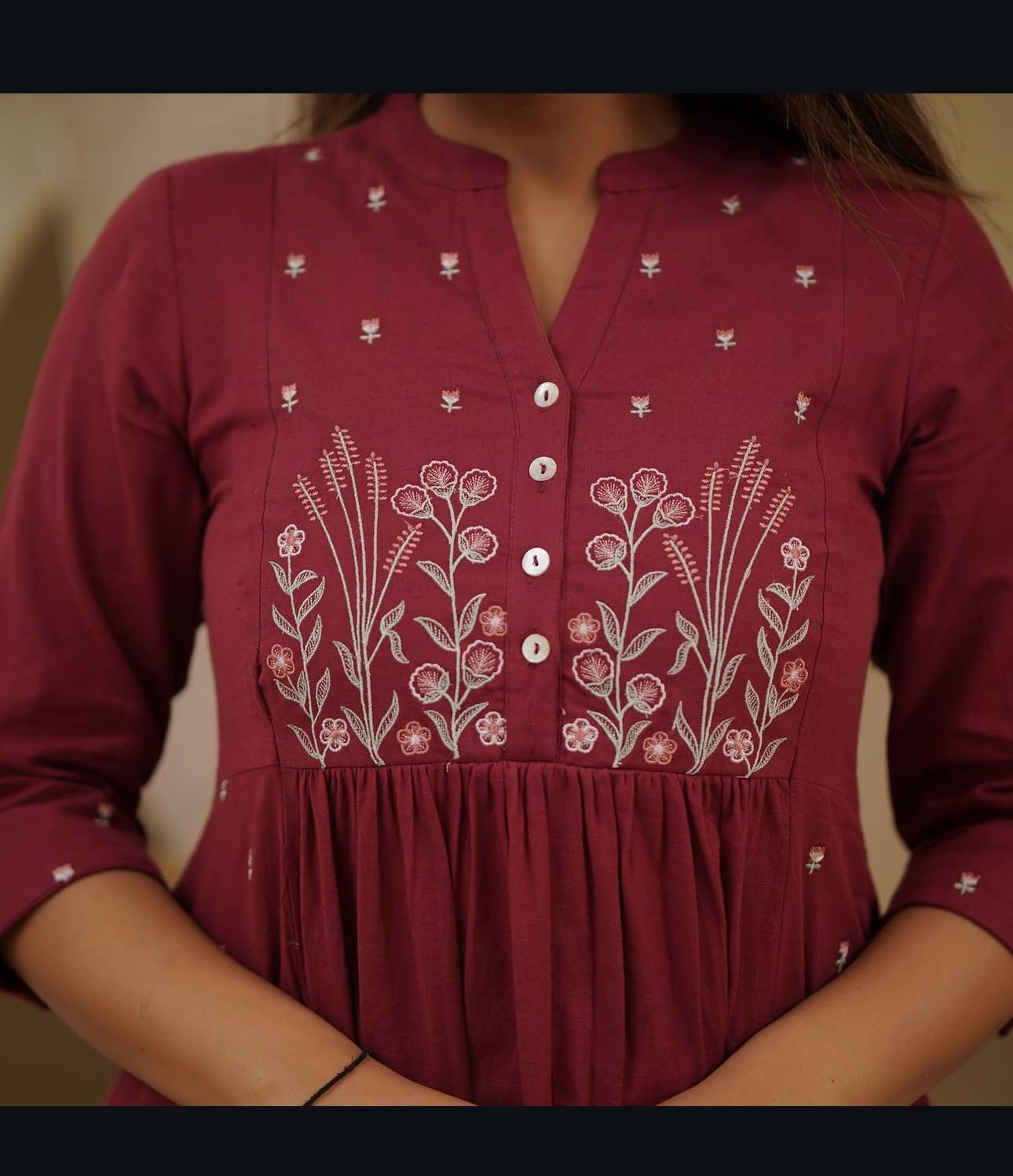 Festive Kurti Pant Set for Gorgeous Ladies | Cotton with Heavy Embroidery