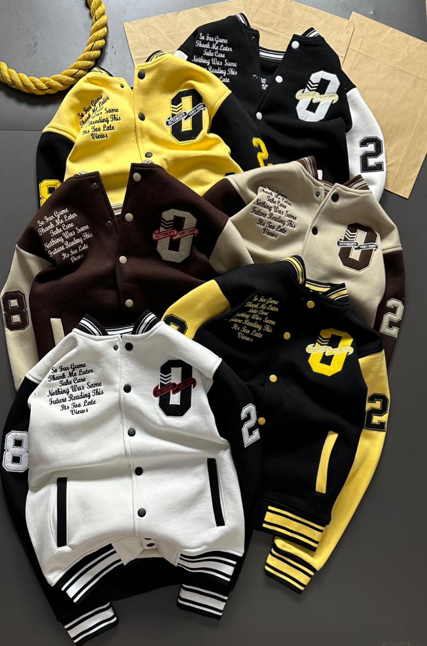 Imported Varsity Jacket ā Premium 3-Thread Cotton Fleece