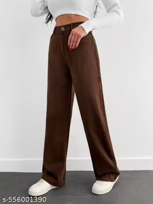 H&H brown Women’s Denim Jeans | High Waist | Non-Stretchable | Stylish & Comfortable Casual Wear