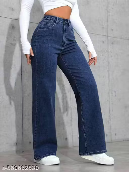 STRAIGHT DARKBLUE JEANS FOR WOMEN