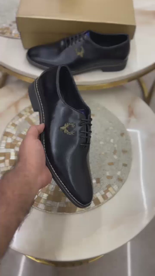 Allen Solly Formal Derby Shoes – Black | Genuine TPR Sole