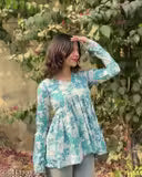 Women's Printed Short Kurti and top