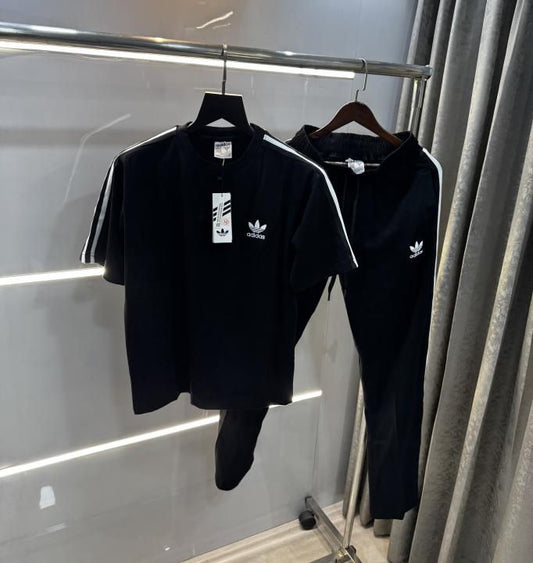 Adidas Premium Cotton Tracksuit (T-Shirt + Lower) | Superior Quality