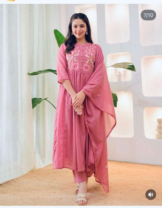 Heavy Embroidered Cotton Suit Set | Premium Mal Cotton Collection