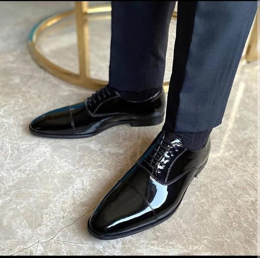 Patent Derby Shoes – Stylish Design | Black
