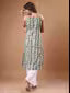 Women's Cotton Blend Embroidered Batik Print Straight Shoulder Straps Kurta