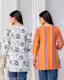 Women’s Stylish Cotton Blend Kurti for Women Combo (Pack of 2) – Floral & Striped Daily Wear Kurtis
