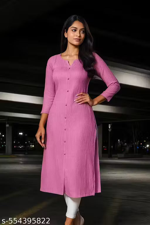 popcorn fabric new kurti only (no bottomwear)